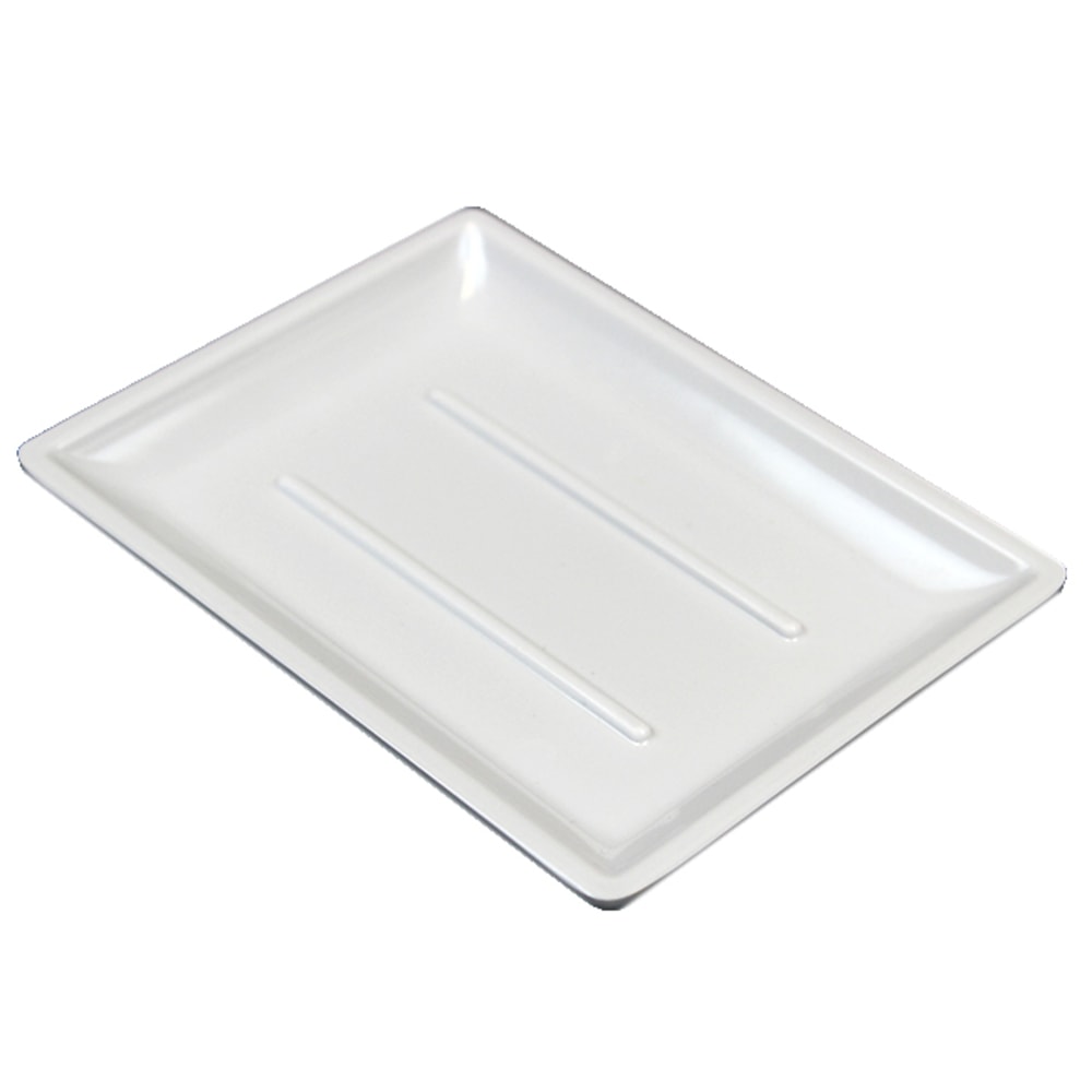 Hospitality Source Del Mar Bath Set Melamine Soap Dishes, 4-1/2in x 3-1/2in x 1/2in, White, Set Of 48 Dishes MPN:BS-0331