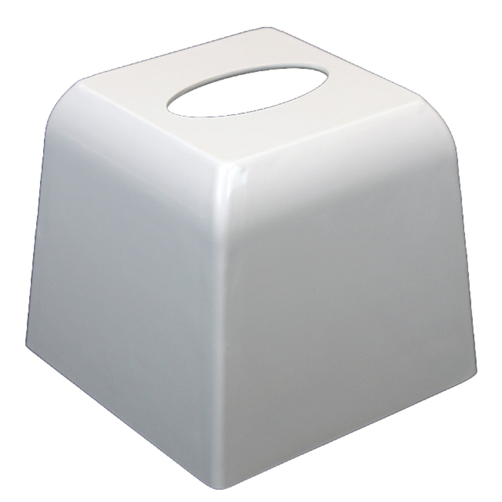 Hospitality Source Del Mar Bathroom Set Tissue Covers, 6-1/4in x 6-1/4in x 6in, White, Pack Of 12 Covers MPN:BS-0333