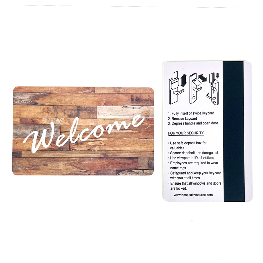 Hospitality Source LOCO Mag Strip Welcome Key Cards, Vintage Plank, Set Of 500 Key Cards MPN:HK-0310