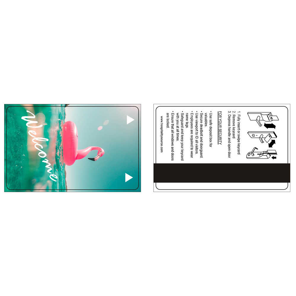 Hospitality Source LOCO Mag Strip Welcome Key Cards, Pool Scene, Set Of 500 Key Cards MPN:HK-0324
