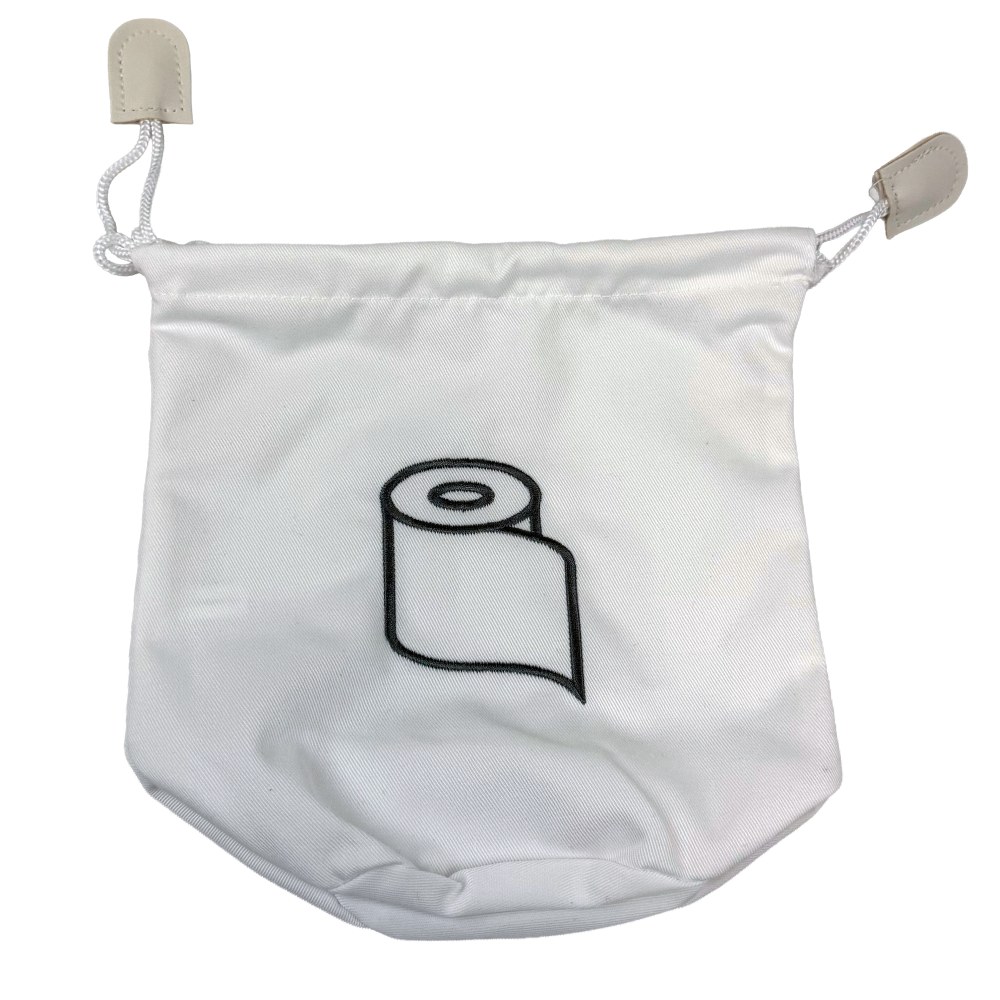 Hospitality Source Reusable Toilet Roll Bags, 8in x 8in, White, Pack Of 50 Bags MPN:RB-0328