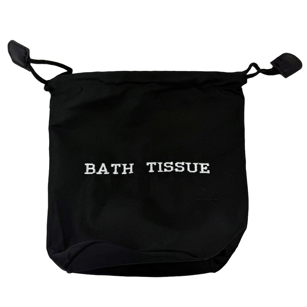 Hospitality Source Reusable Toilet Roll Bags, 8in x 8in, Black, Pack Of 50 Bags MPN:RB-0341
