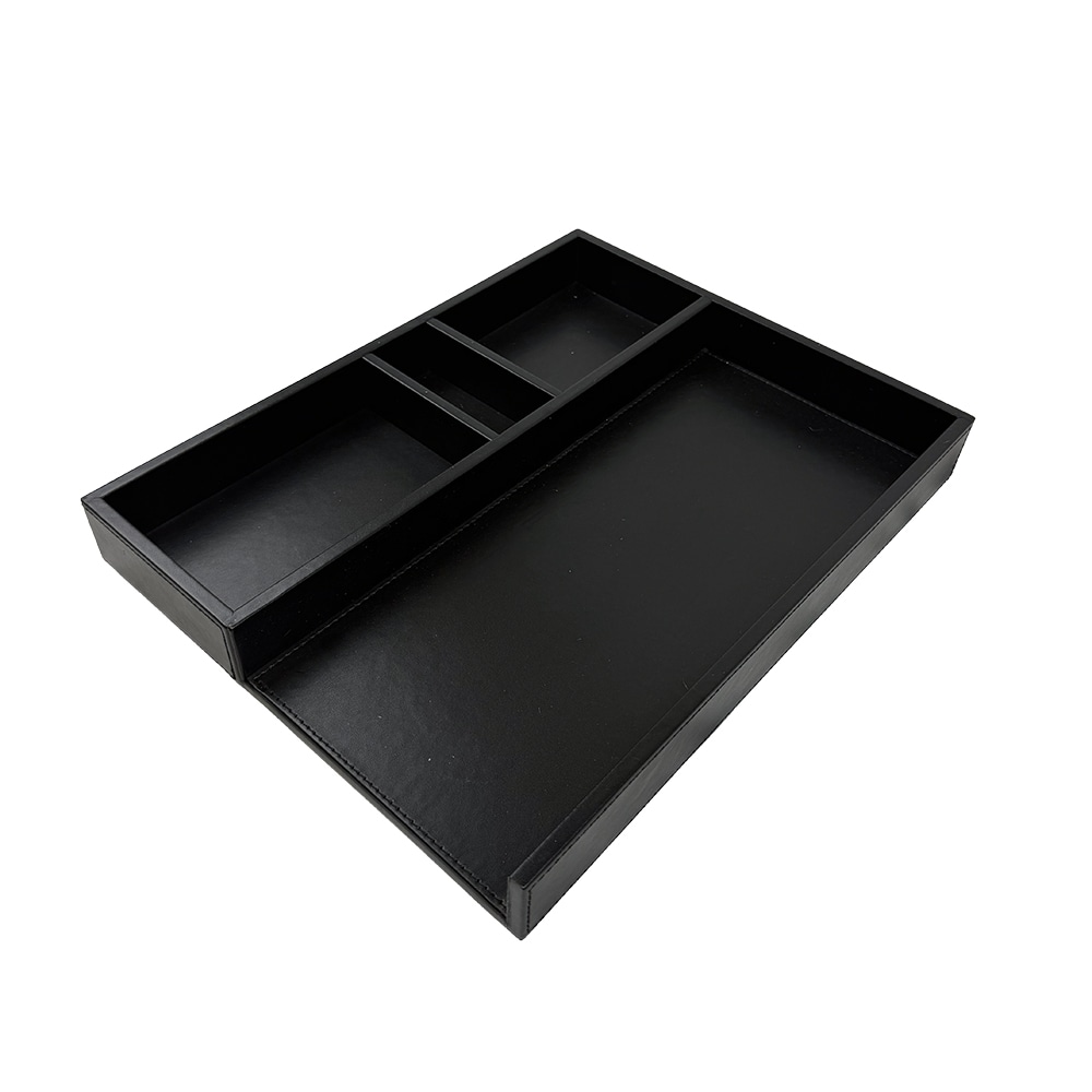 Hospitality Source Coffee Organizer Trays, 12-13/16in x 10-5/8in x 1-3/4in, Black, Set Of 10 Trays MPN:BR-0333