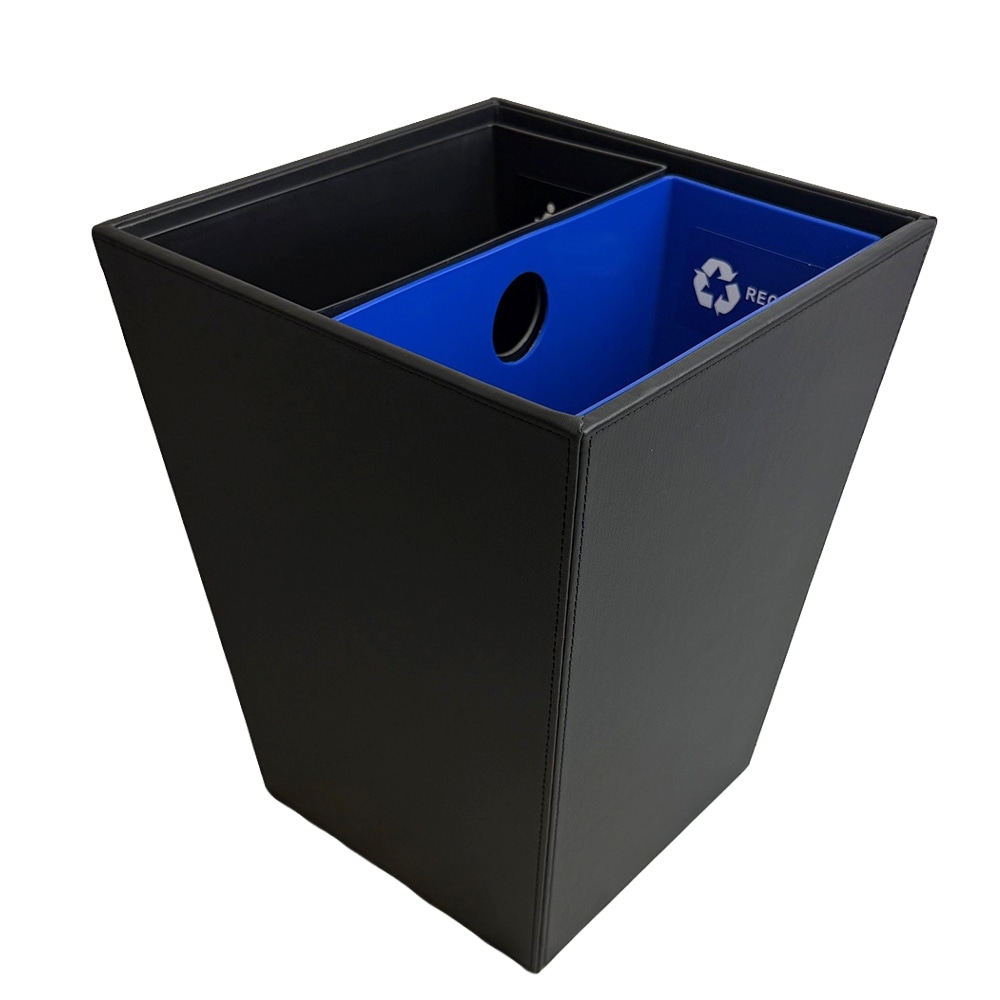 Hospitality Source Standard Waste/Recycle Bins, 14.5 Quarts, Black, Set Of 6 Bins MPN:WB-0001 BLUE SET