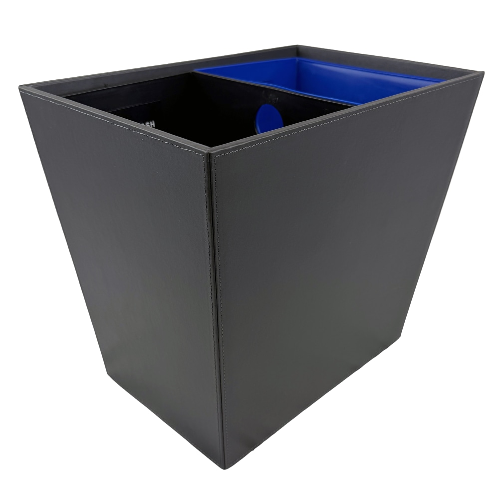 Hospitality Source Large Waste/Recycle Bins, 22.5 Quarts, Dark Gray, Set Of 6 Bins MPN:WB-0002 GRAY SET