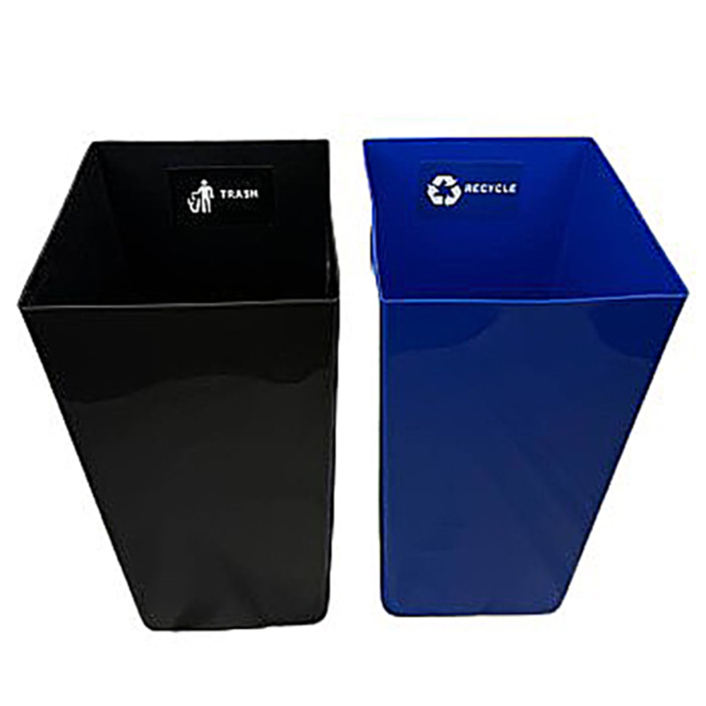 Hospitality Source Large Replacement Liner Sets, 22-Quart, Black/Blue, Case Of 6 Sets MPN:WB-0002BLUELINERSET