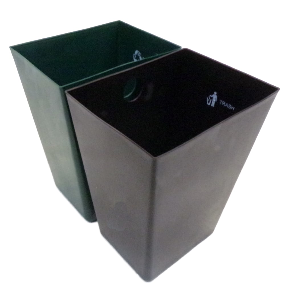 Hospitality Source Large Replacement Liner Sets, 22-Quart, Green/Brown, Case Of 6 Sets MPN:WB-0002RECLINERSET