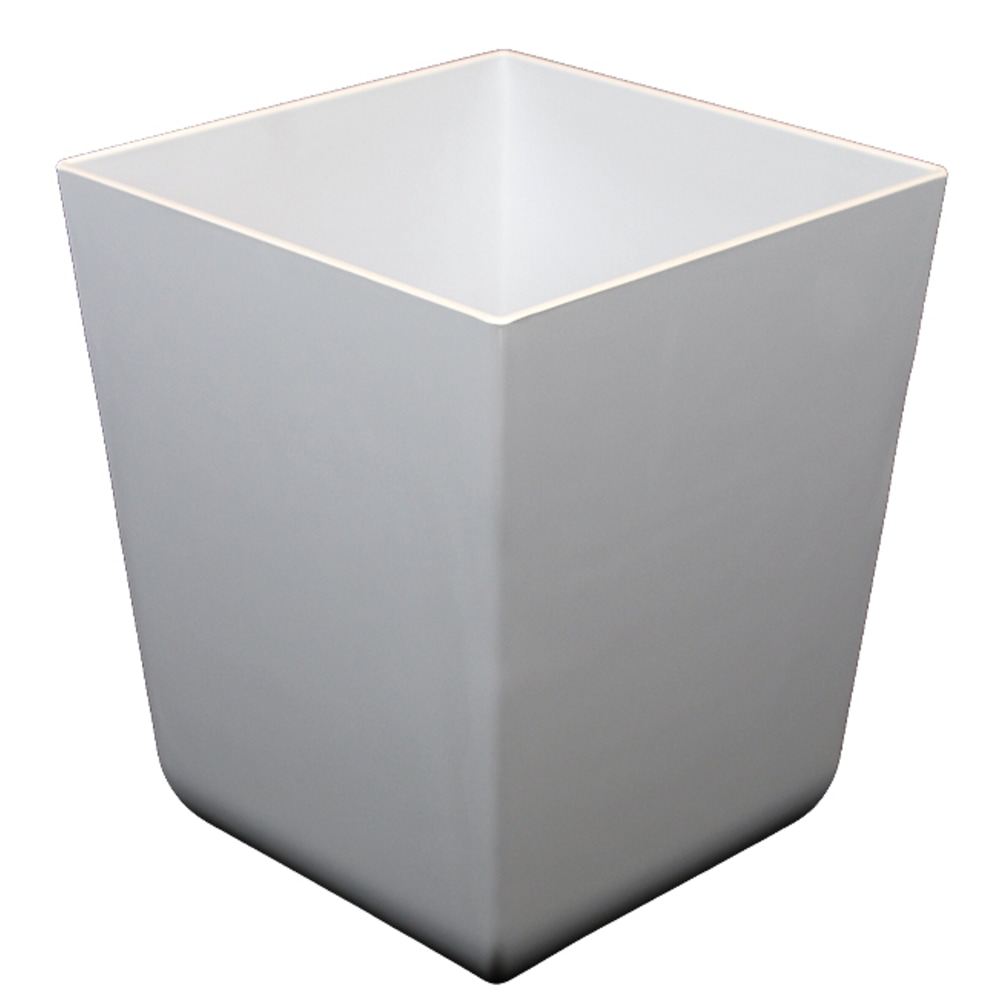 Hospitality Source Del Mar Bathroom Set Melamine Waste Bins, 12-Quart, White, Set Of 8 Bins MPN:WB-0310