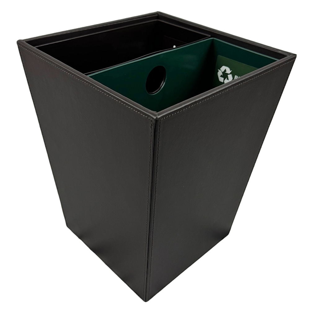 Hospitality Source Standard Waste/Recycle Bins, 14.5 Quarts, Dark Brown, Set Of 6 Bins MPN:WB-0314