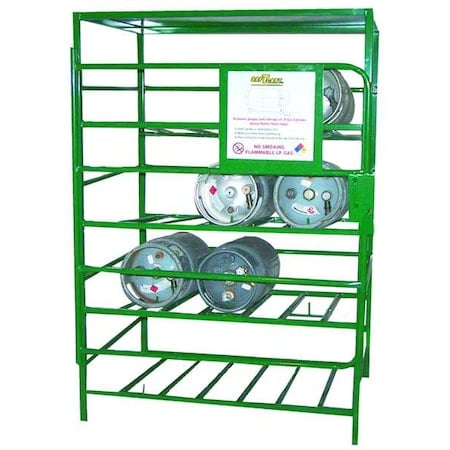 Lockable Propane Rack Holds Eight 33# Cylinders MPN:SPC-8
