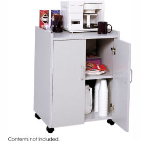 Safco Wood Mobile Refreshment Center Cart Gray - 8953GR 8953GR