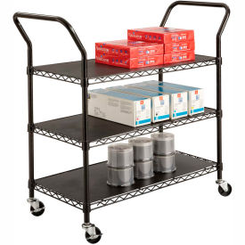 Safco® Wire Utility Cart w/3 Shelves 600 lb. Capacity 43-3/4