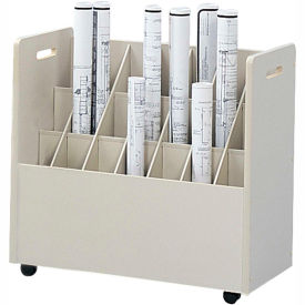 Safco® Mobile File Roll Storage with 21 Compartment 30-1/4