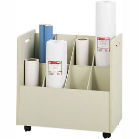 Safco® Mobile File Roll Storage with 8 Compartment 30-1/4