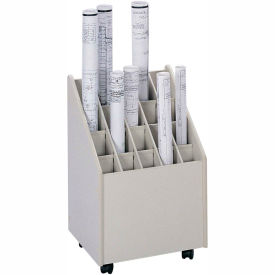 Safco® Mobile File Roll Storage with 20 Compartment 15-1/4