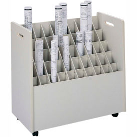 Safco® Mobile File Roll Storage with 50 Compartment 30-1/4