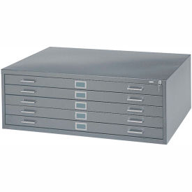 Safco® 5 Drawer Blueprint Flat File Cabinet 40-1/2W Gray 4994GRR