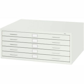 Safco® 5 Drawer Blueprint Flat File Cabinet 40-1/2W White 4994WHR