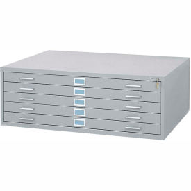 Safco® 5 Drawer Blueprint Flat File Cabinet 46-1/2W Gray 4996GRR