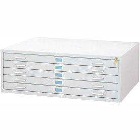 Safco® 5 Drawer Blueprint Flat File Cabinet 53-1/2W White 4998WHR