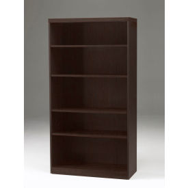 Safco® Aberdeen Series 5 Shelf Quarter Round with 1 Fixed Shelf Mocha AB5S36LDC***