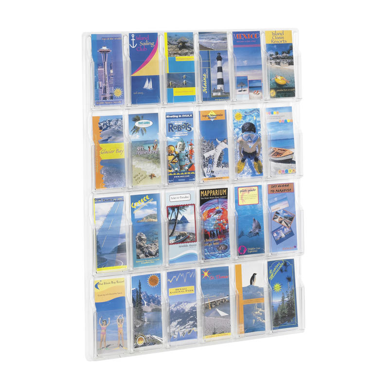 Clear Literature Rack, Pamphlet, 24 Pockets MPN:5601CL