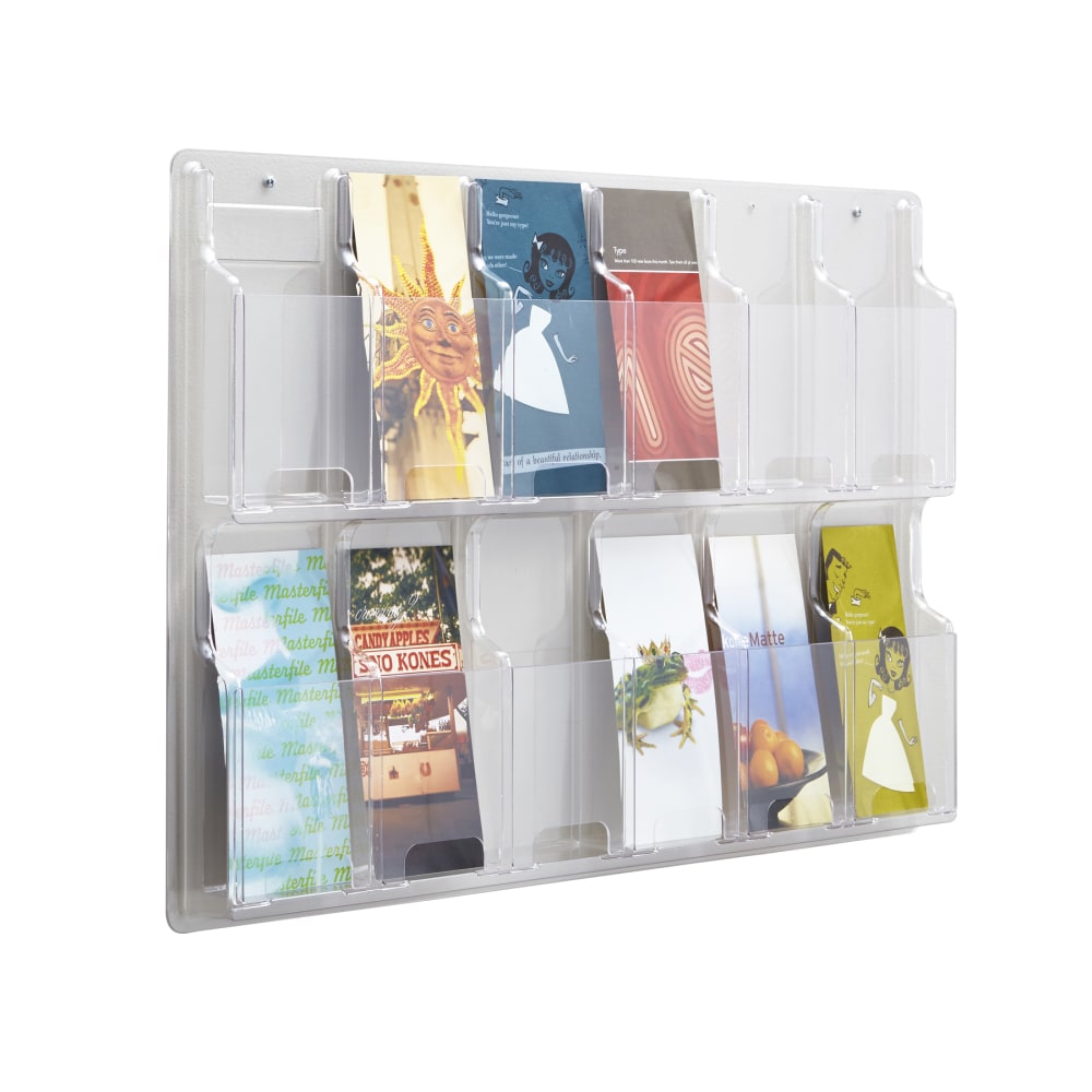 Clear Literature Rack, Pamphlet, 12 Pockets MPN:5604CL