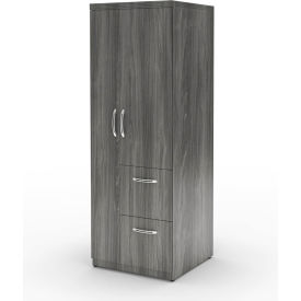 Safco® Aberdeen Series Personal Storage Tower Including 2 File Drawers Gray Steel APSTLGS