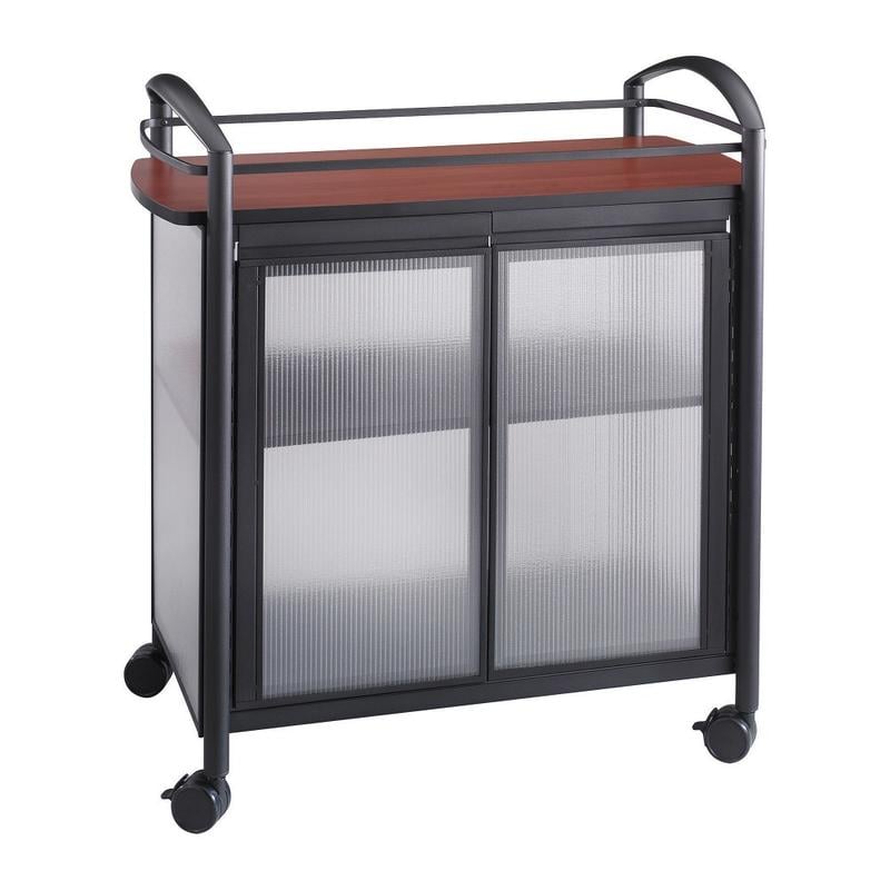 Safco Impromptu Refreshment Cart, 36 1/2inH x 34inW x 21 1/4inD, Black MPN:8966BL