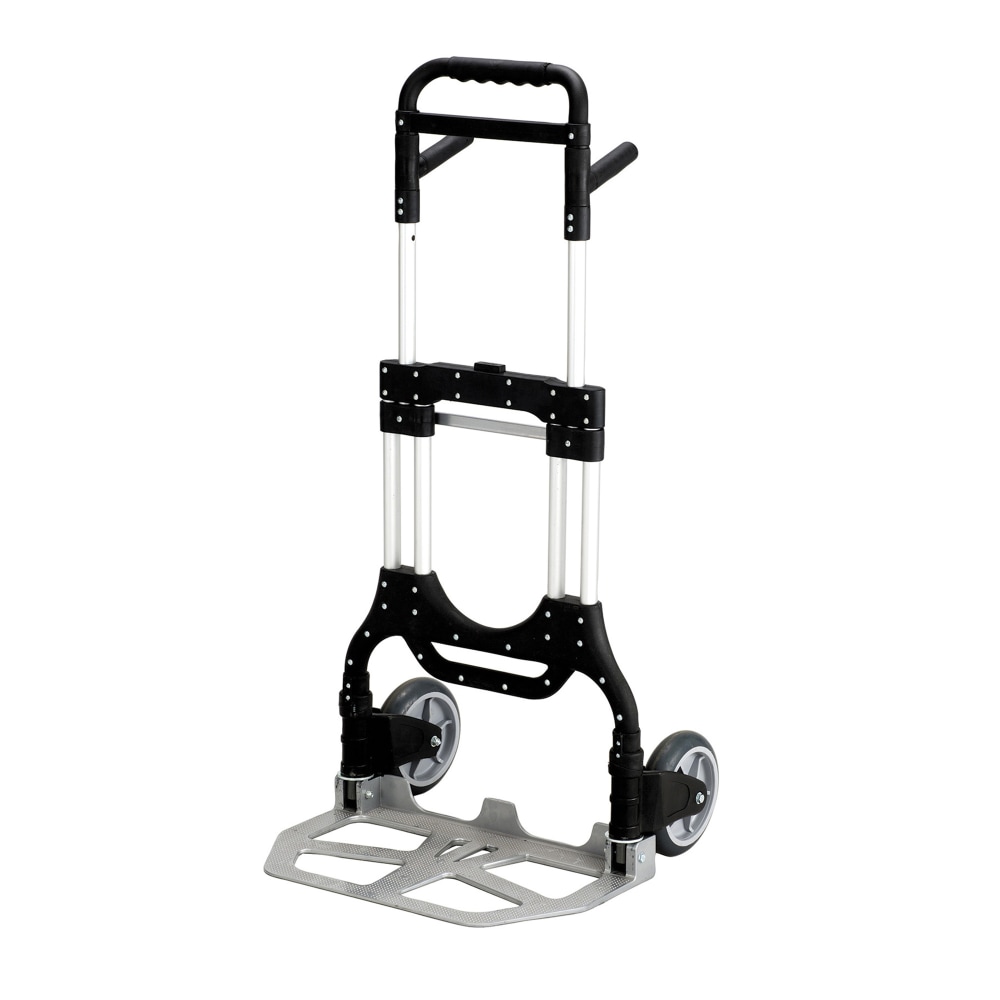 Safco STOW AWAY Heavy-Duty Hand Truck, 500 Lb. Capacity, Black/Aluminum MPN:4055NC