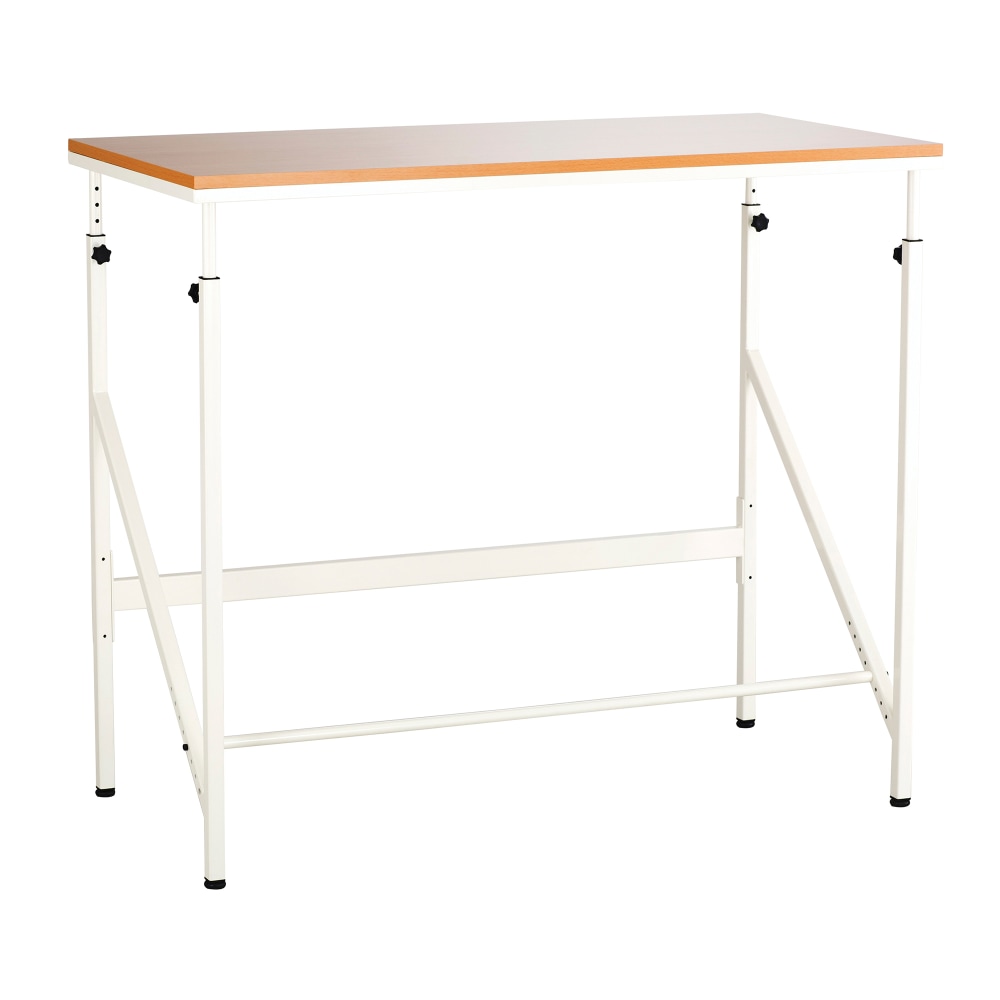 Safco Elevate Laminate/Steel Standing-Height 24inW Student Desk, Beech/White MPN:1957BH