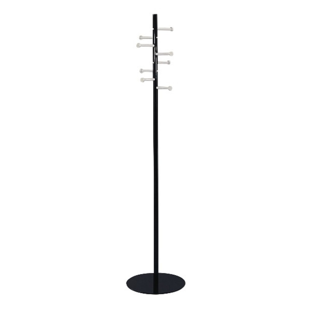 Safco Spiral-Head Coat Tree, 67in x 15in, Black MPN:4191NC