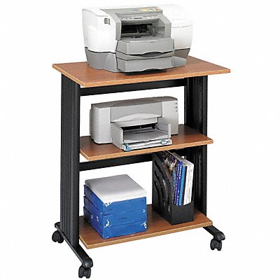 Adj Printer Stand 3 Level Med Oak/Blk MPN:1881MO