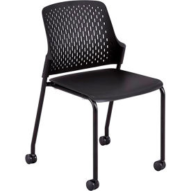 Safco® Next Stack Chair with Casters 21-7/8