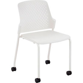 Safco® Next Stack Chair with Casters 21-7/8