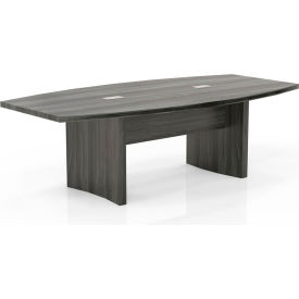 Safco® 8' Boat-Shaped Conference Table Gray Steel - Aberdeen Series ACTB8LGS