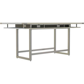 Safco® Mirella Conference Table Standing-Height 8'L Rectangle White Ash MRCH8WAH