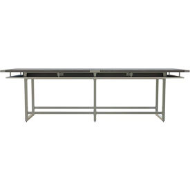 Safco® Mirella Conference Table Standing-Height 12'L Rectangle Stone Gray MRH12SGY