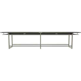 Safco® Mirella Conference Table Standing-Height 16'L Rectangle Stone Gray MRH16SGY