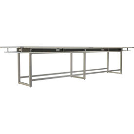 Safco® Mirella Conference Table Standing-Height 16'L Rectangle White Ash MRH16WAH