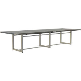 Safco® Mirella Conference Table Sitting-Height 12'L Rectangle Stone Gray MRS12SGY