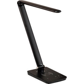 Safco® Vamp™ LED Wireless Charging Lamp 24W Black 1009BL