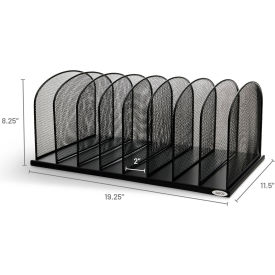 Onyx™ 8 Upright Sections Desktop Organizer 3253BL