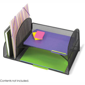 Mesh Desk Organizer with Two Vertical/Two Horizontal Sections 3264BL