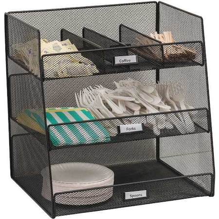 Break Room Supplies Organizer, Mesh MPN:3293BL