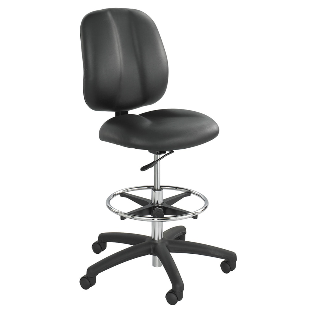 Safco Apprentice II Extended-Height Vinyl Chair, Black/Chrome MPN:7084BL