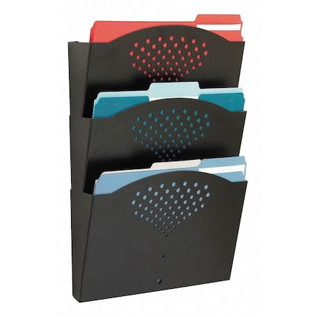 Letter Size Wall Rack, 3, Comp MPN:3172BL