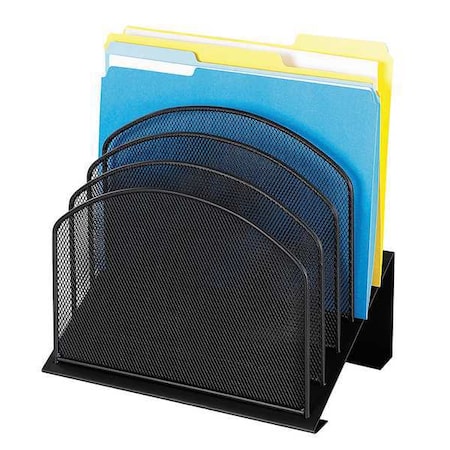 Letter Tray/File Holder, Black, Steel, 11 1/4 in W, 7 1/4 in L, 12 in H MPN:3257BL