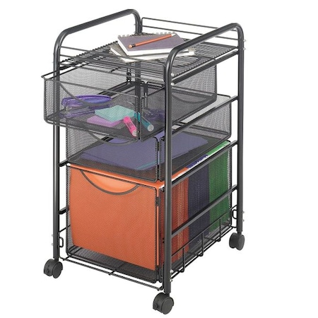 File Cart, w/3 Drawers, Black MPN:5213BL