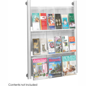 Luxe™ Magazine Rack - 9 Pocket - Silver 4134SL